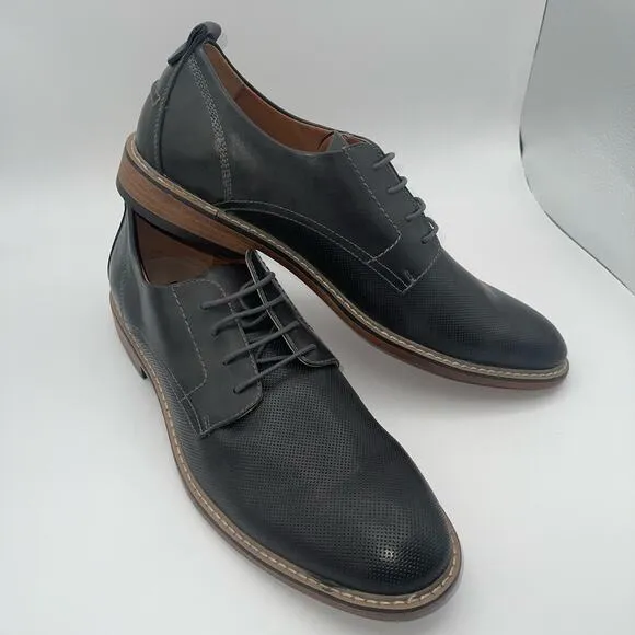 Steve Madden Size 10.5 M-Nytro Dress Derby Oxford Blk-Gray Lace Up
