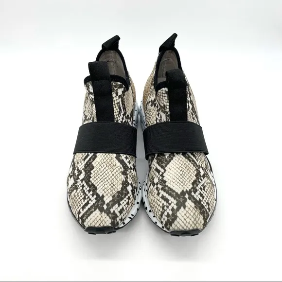 Steve Madden Snake Print Gold Glitter Sneakers