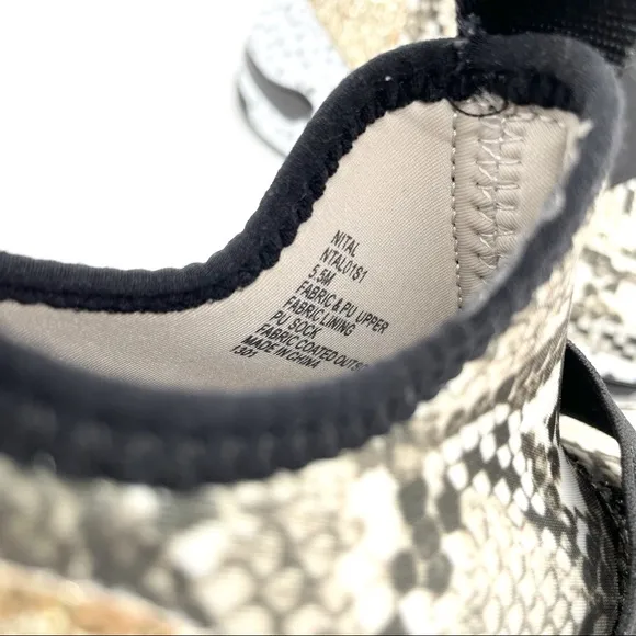 Steve Madden Snake Print Gold Glitter Sneakers