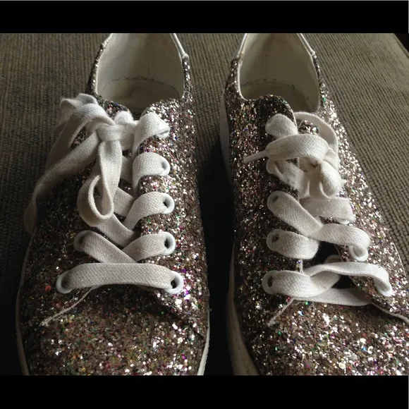 Steve Madden Wedged Sneakers Bling Glitter Shoes