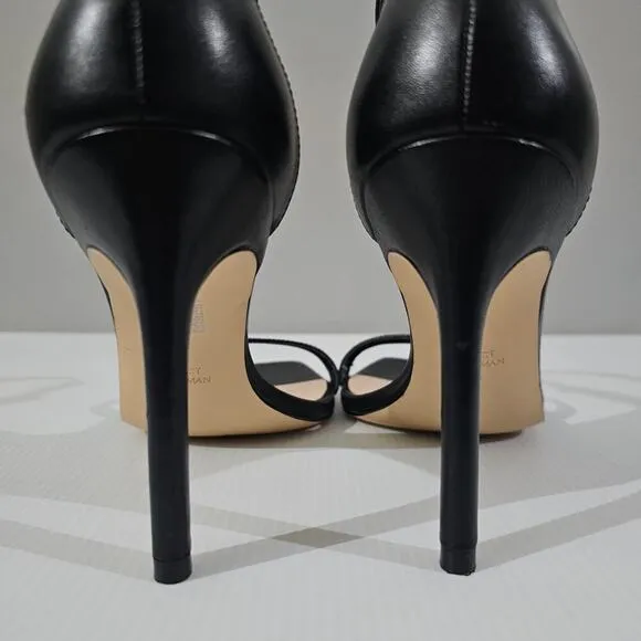 Stuart Weitzman Amelina 95 Sandal Stiletto Heel Black Leather Size 11