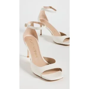 Stuart Weitzman Chic White Classic Nudistia Sandals 75mm sz 10