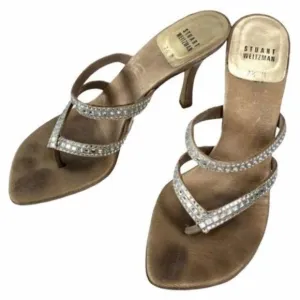 Stuart Weitzman Jewel Embellished Heeled Sandals