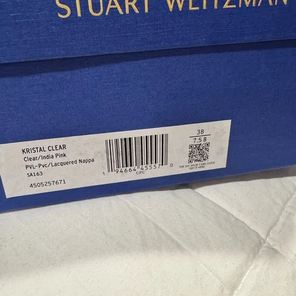Stuart Weitzman Pink Clear Strap heels