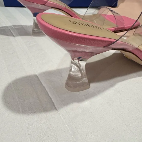 Stuart Weitzman Pink Clear Strap heels