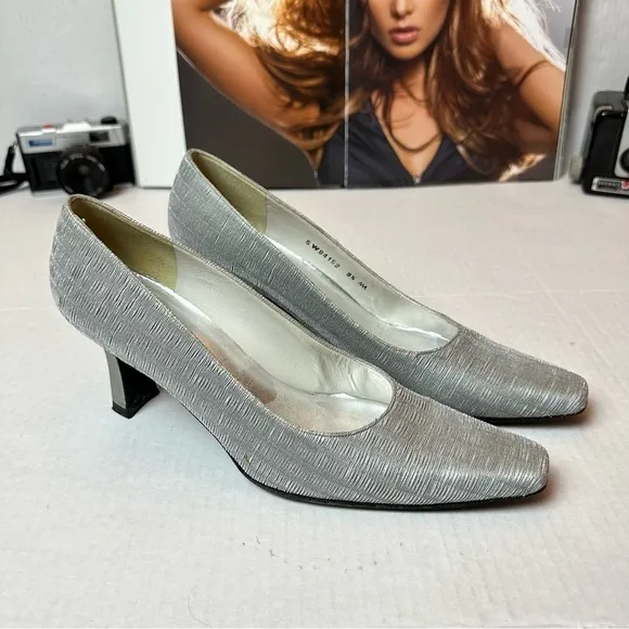 Stuart Weitzman vintage metallic pumps