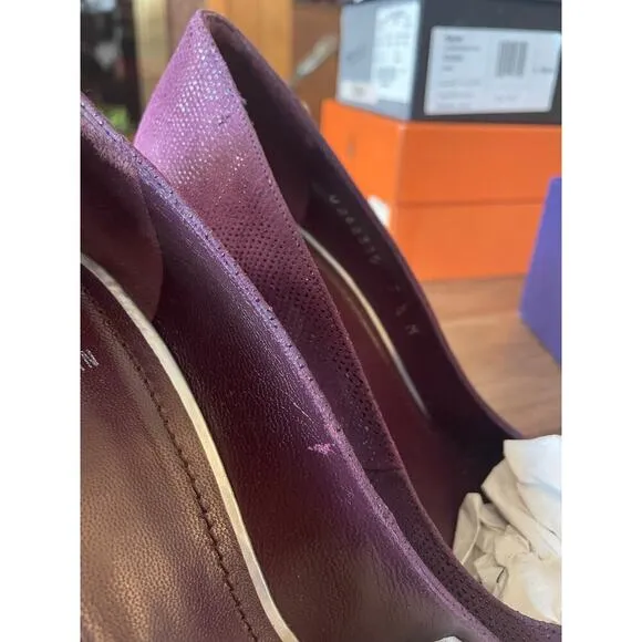 Stuart Weitzman Viola Goose Bump Pointed Toe Stunning Stiletto