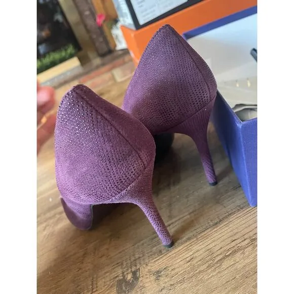 Stuart Weitzman Viola Goose Bump Pointed Toe Stunning Stiletto