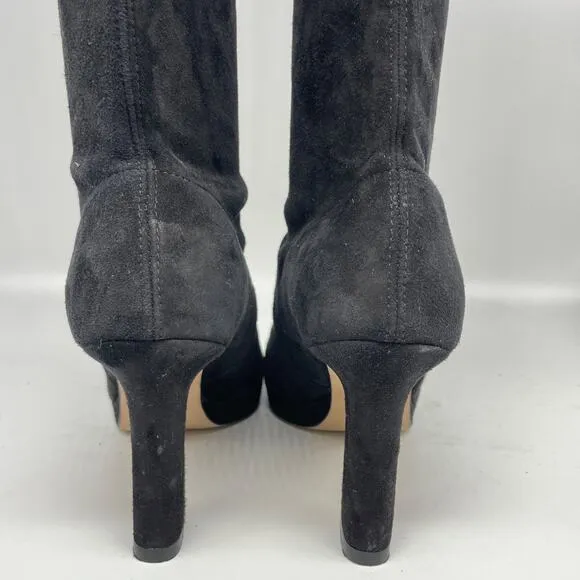 Stuart Weitzman Women's Ledyland Over The Knee Suede Boots Black Suede Size 6