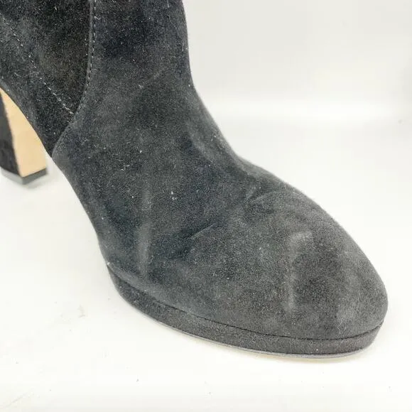 Stuart Weitzman Women's Ledyland Over The Knee Suede Boots Black Suede Size 6