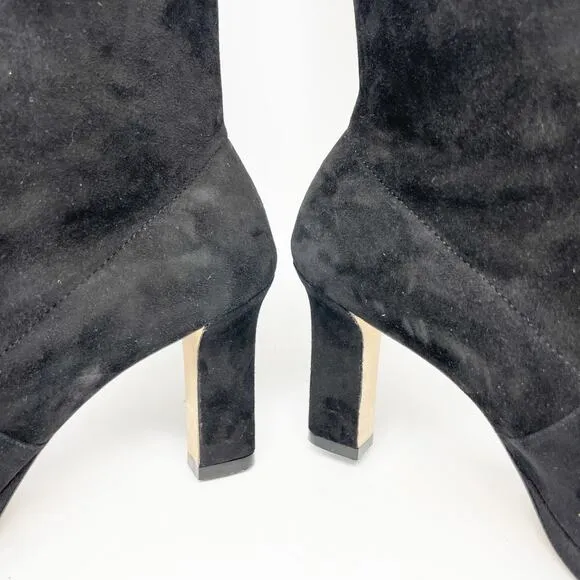 Stuart Weitzman Women's Ledyland Over The Knee Suede Boots Black Suede Size 6