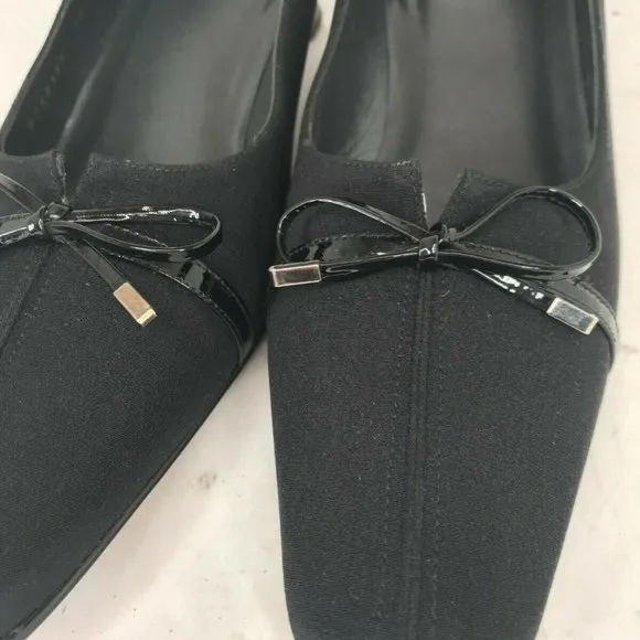 Stuart Weitzman Womens Pumps Leather Fabric Square