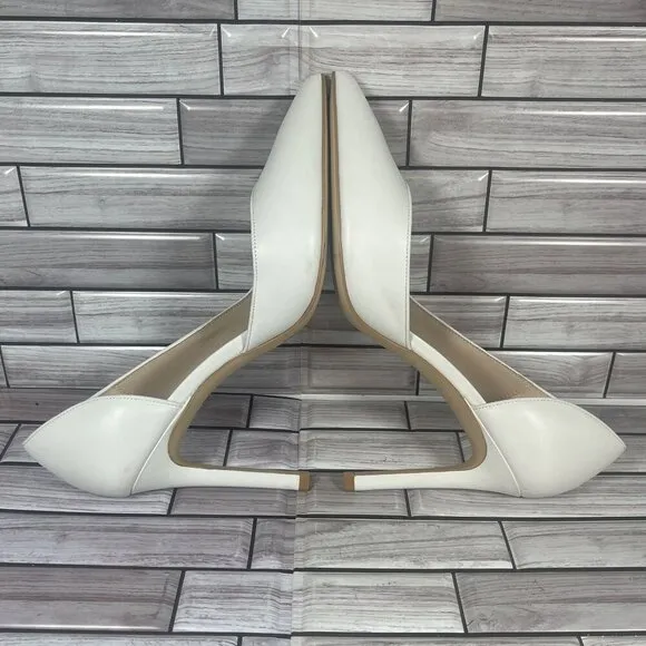 Stuart Weitzman Women's White Leather Pointed Toe Stiletto Pumps Size 11-NEW