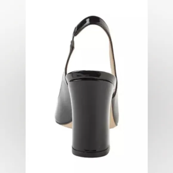 Stuart Weitzman Curveblock 85mm slingback Bkack Block Heels pumps Shoes
