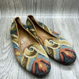 Stubbs Wootton Shoes Flats Womens Needlepoint Tapestry Pattern Loafer Si…