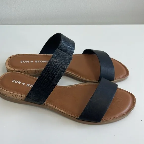 Sun Stone Eastenp Black SM Shoes Size 8