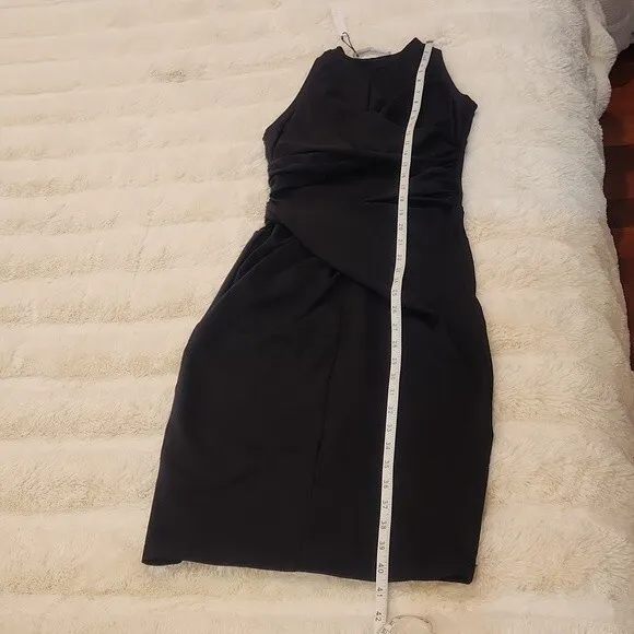 Susana Monaco Front Wrap Front and Bottom Cut Out Dress in Black size S