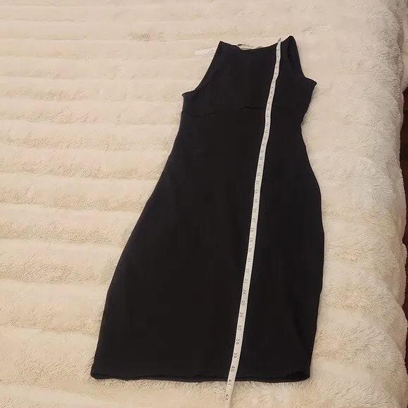 Susana Monaco Front Wrap Front and Bottom Cut Out Dress in Black size S