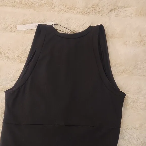 Susana Monaco Front Wrap Front and Bottom Cut Out Dress in Black size S
