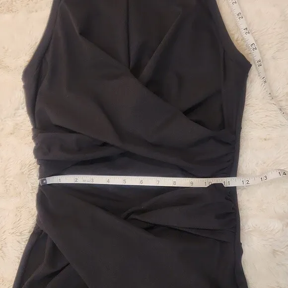 Susana Monaco Front Wrap Front and Bottom Cut Out Dress in Black size S