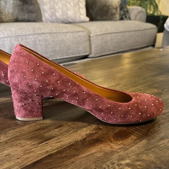 Sézane Cuir Veritable Designer Made in Italy Heel Shoe Size 41 (10) BGNDY