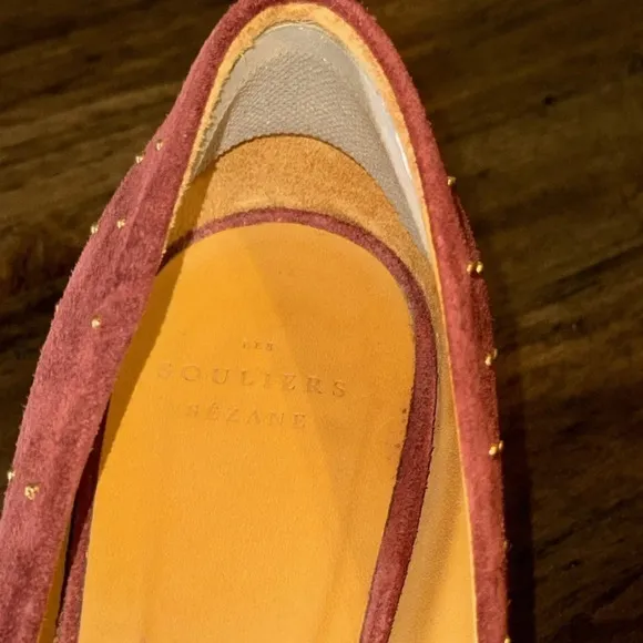Sézane Cuir Veritable Designer Made in Italy Heel Shoe Size 41 (10) BGNDY