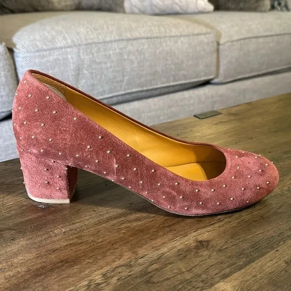 Sézane Cuir Veritable Designer Made in Italy Heel Shoe Size 41 (10) BGNDY