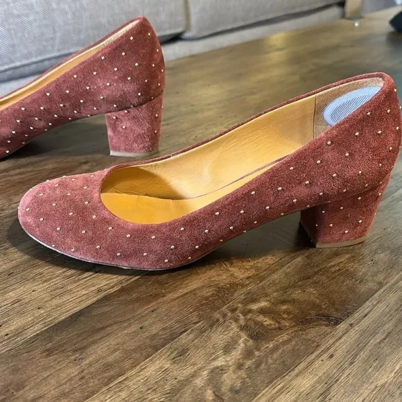 Sézane Cuir Veritable Designer Made in Italy Heel Shoe Size 41 (10) BGNDY