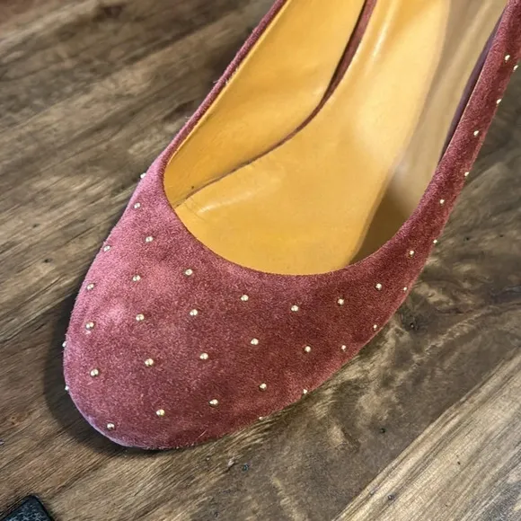 Sézane Cuir Veritable Designer Made in Italy Heel Shoe Size 41 (10) BGNDY