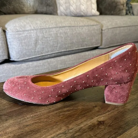 Sézane Cuir Veritable Designer Made in Italy Heel Shoe Size 41 (10) BGNDY