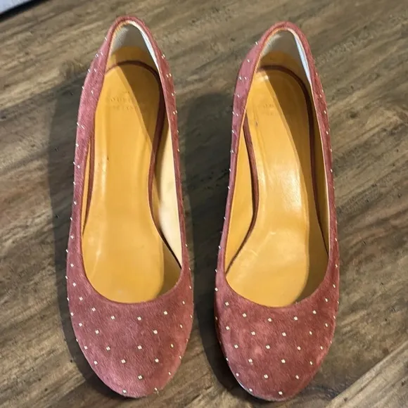 Sézane Cuir Veritable Designer Made in Italy Heel Shoe Size 41 (10) BGNDY