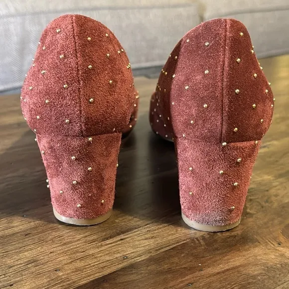 Sézane Cuir Veritable Designer Made in Italy Heel Shoe Size 41 (10) BGNDY