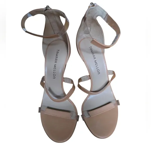 Tamara Mellon New Frontline Mandorla Leather Stiletto US 6.5 Retail $695