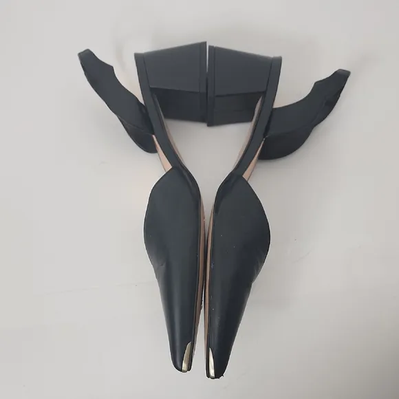 Ted Baker Black Leather Slingback Pumps Size 42I