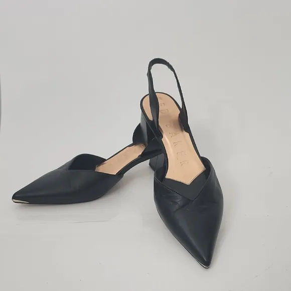Ted Baker Black Leather Slingback Pumps Size 42I