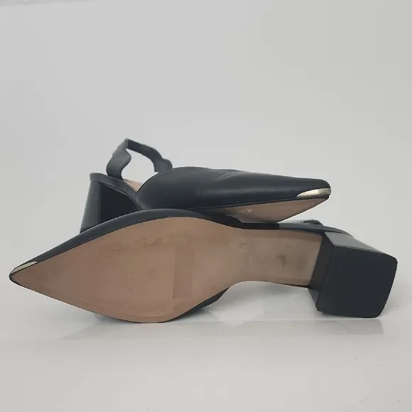 Ted Baker Black Leather Slingback Pumps Size 42I