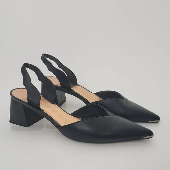 Ted Baker Black Leather Slingback Pumps Size 42I