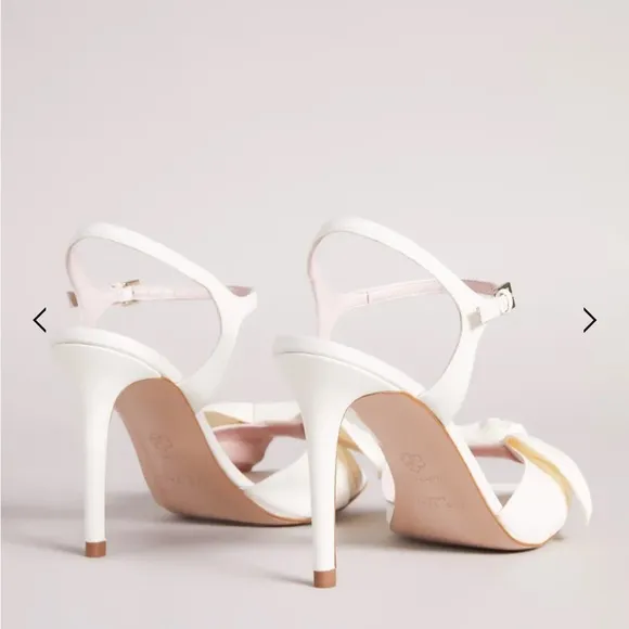 Ted Baker Heevia Moire Satin Bow Heeled Sandals