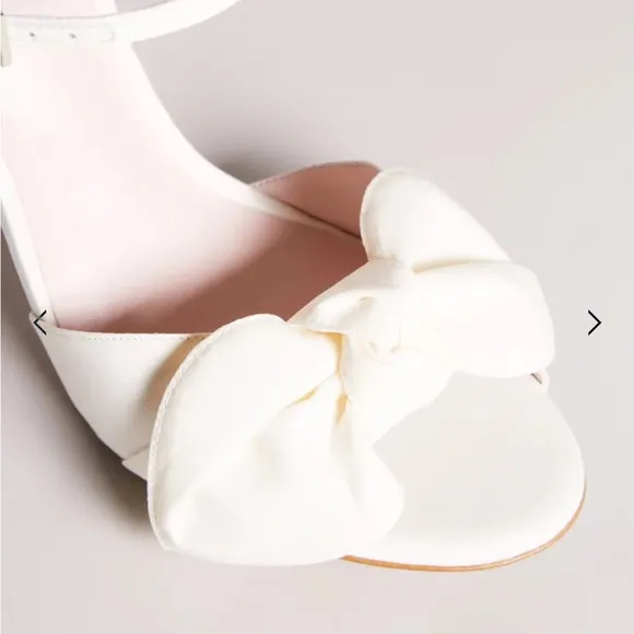 Ted Baker Heevia Moire Satin Bow Heeled Sandals