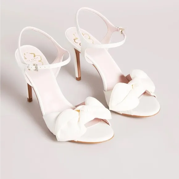 Ted Baker Heevia Moire Satin Bow Heeled Sandals