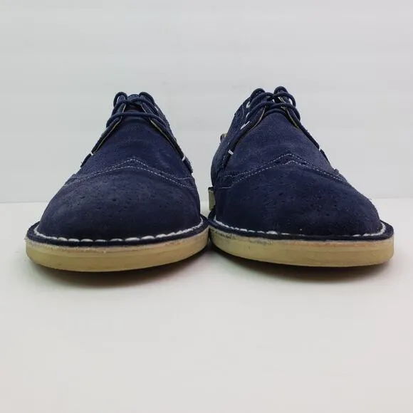 Ted Baker London Jamfro Mens Size 11 Blue Suede Oxford Wingtip Dress Shoes