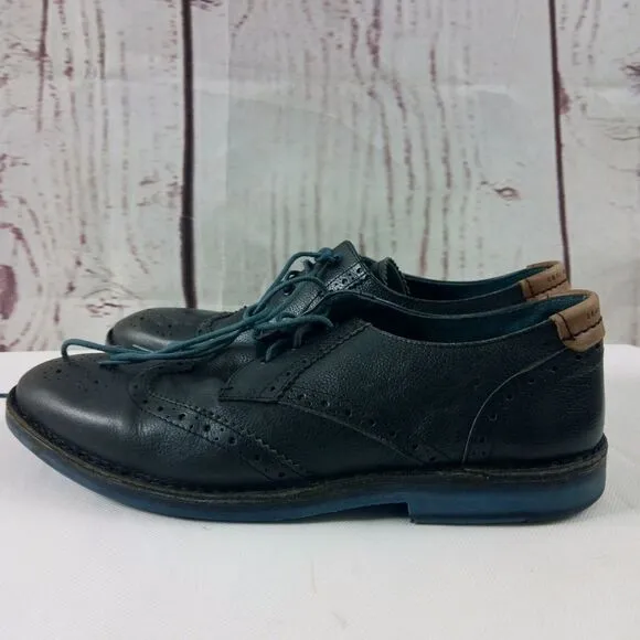 Ted Baker London Men's Black Leather Oxford Wingtip Dress Shoes Size 11