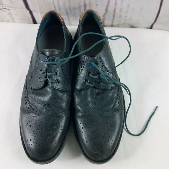 Ted Baker London Men's Black Leather Oxford Wingtip Dress Shoes Size 11