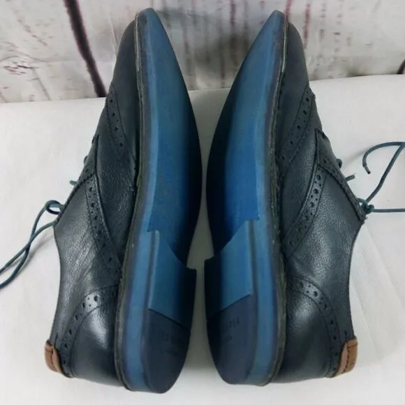 Ted Baker London Men's Black Leather Oxford Wingtip Dress Shoes Size 11