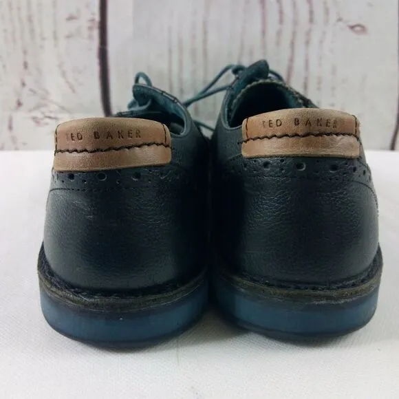 Ted Baker London Men's Black Leather Oxford Wingtip Dress Shoes Size 11