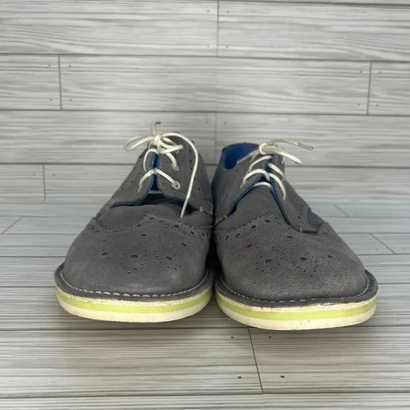 Ted Baker Men's Wingtip Gray Suede Leather Lace-up Oxford Dress Shoes Size 11.5