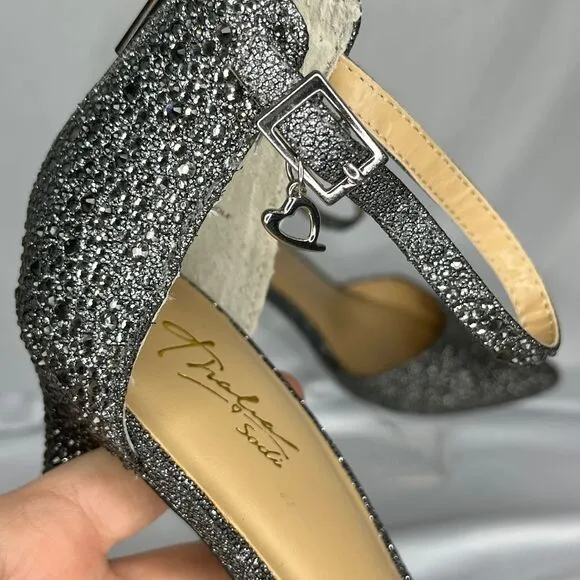 THALIA SODI Womens Gray D'orsay Vanesssa‎ Pointed Toe Stiletto Pumps Shoes 7.5 M