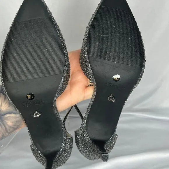 THALIA SODI Womens Gray D'orsay Vanesssa‎ Pointed Toe Stiletto Pumps Shoes 7.5 M