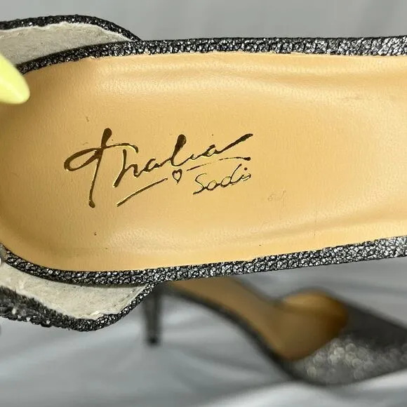 THALIA SODI Womens Gray D'orsay Vanesssa‎ Pointed Toe Stiletto Pumps Shoes 7.5 M