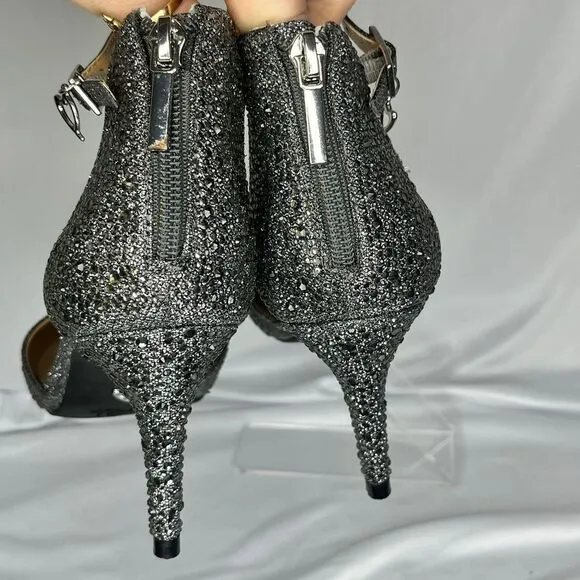 THALIA SODI Womens Gray D'orsay Vanesssa‎ Pointed Toe Stiletto Pumps Shoes 7.5 M